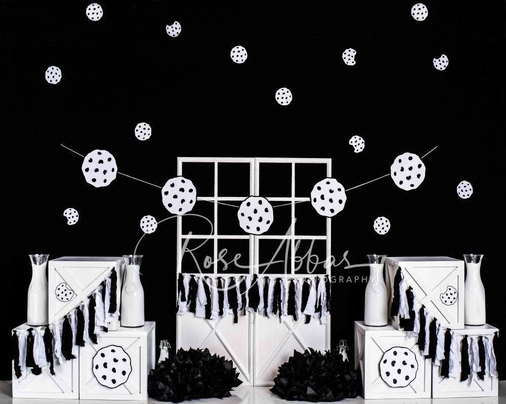 Kate Black White Cookies Backdrop Cake Smash Designed By Rose Abbas