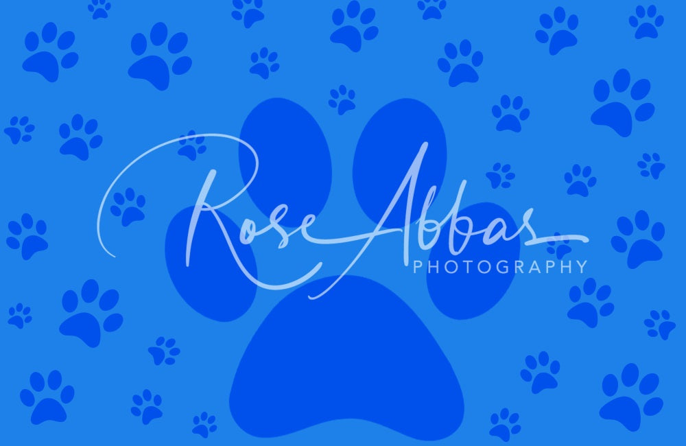 Kate Pet Backdrop Paw Print for Photography Designed By Rose Abbas