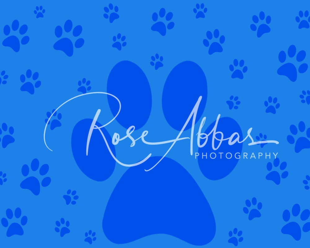 Kate Pet Backdrop Paw Print for Photography Designed By Rose Abbas