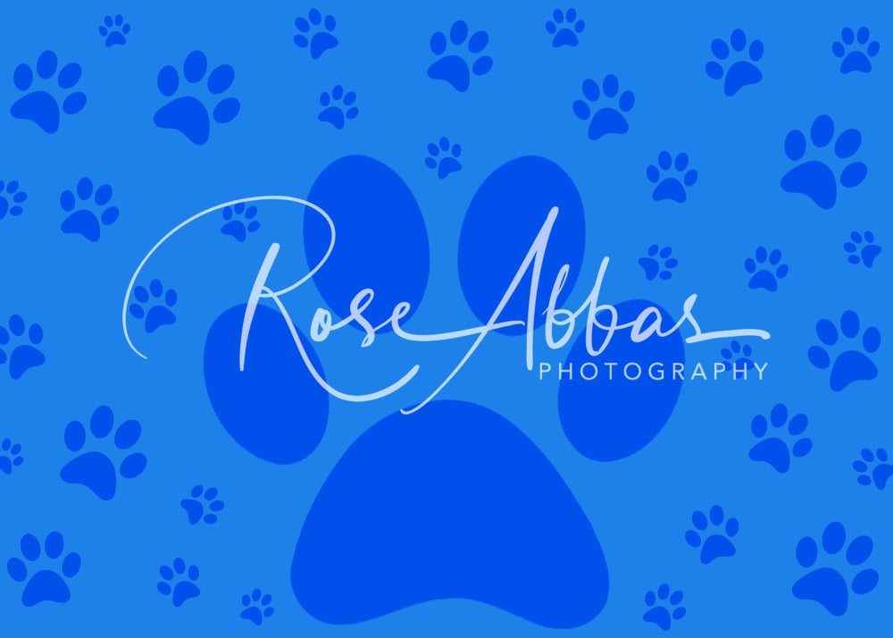 Kate Pet Backdrop Paw Print for Photography Designed By Rose Abbas