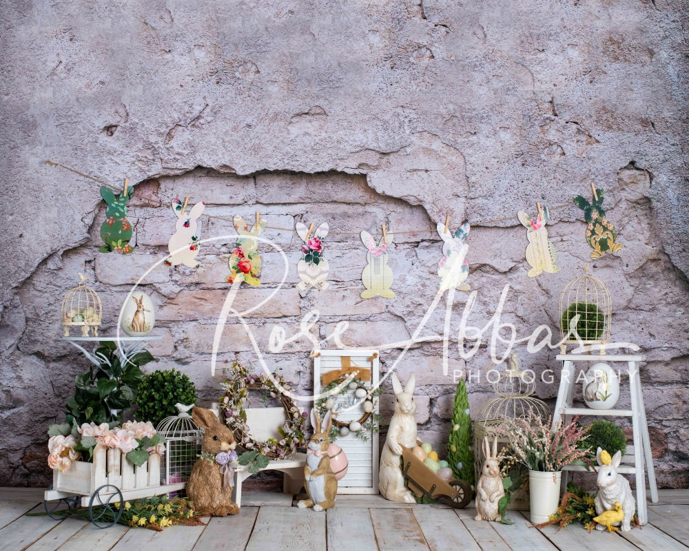 Kate Easter Stone Wall Backdrop for Photography Designed By Rose Abbas