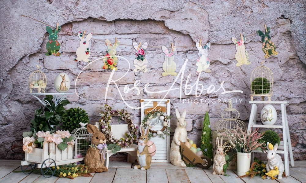 Kate Easter Stone Wall Backdrop for Photography Designed By Rose Abbas