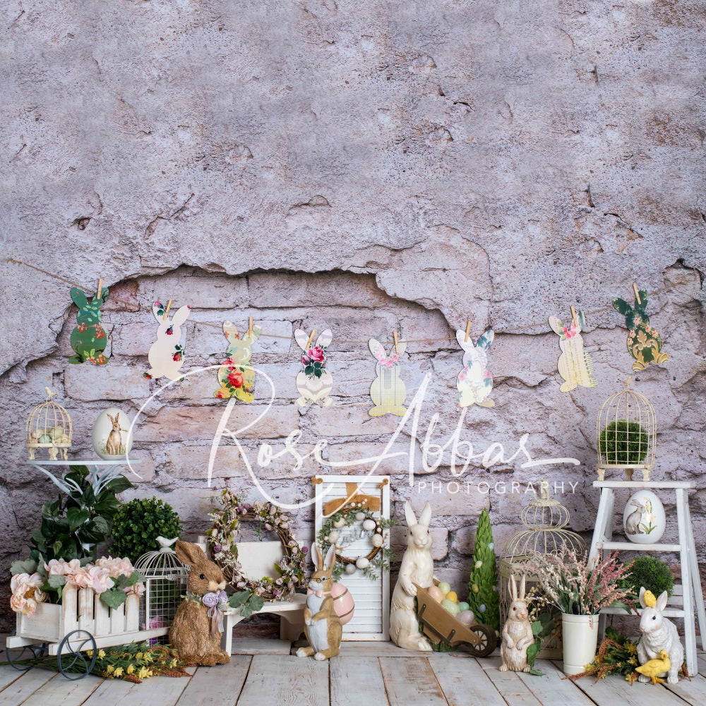 Kate Easter Stone Wall Backdrop for Photography Designed By Rose Abbas