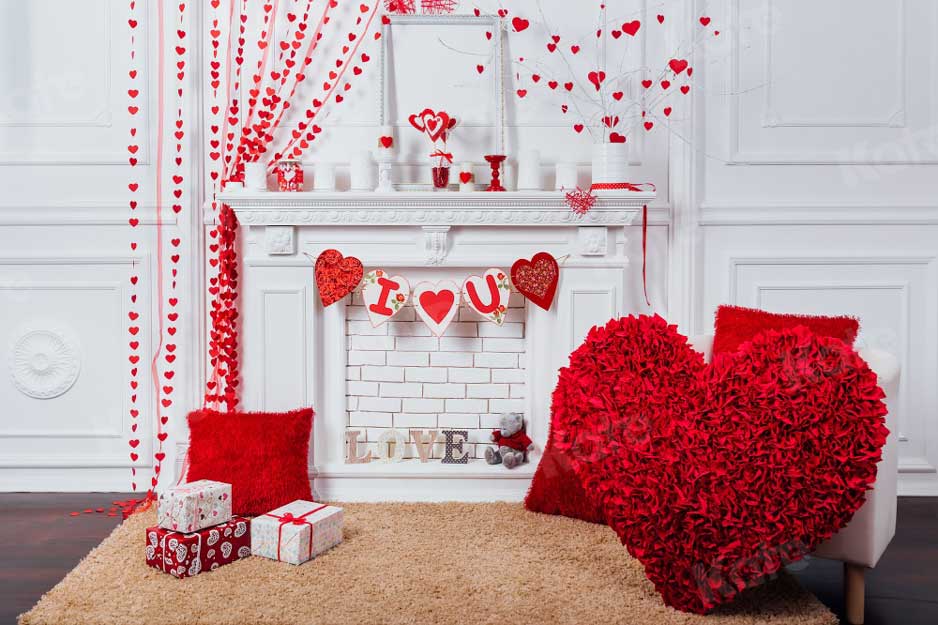 Maijoeyy 7x5ft Valentine's Day Backdrop for Photography Rustic Wood Red  Love Heart Valentines Backdrop Romantic Love Theme Valentine Photoshoot