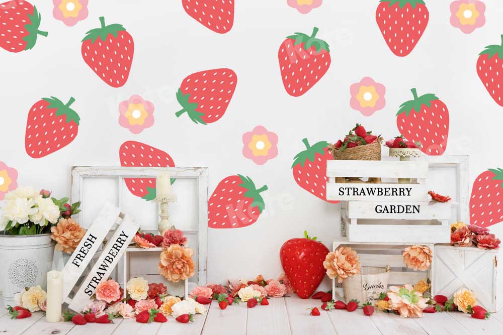 Vintage Strawberry Sticker - Vinyl Fruit Stickers