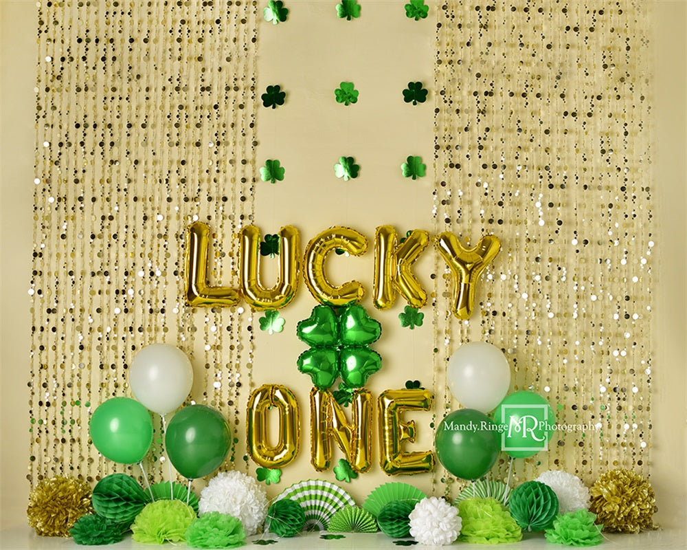 Lucky St. Patrick's Day Achtergrond voor Eén Verjaardag Ontworpen door Mandy Ringe Photography