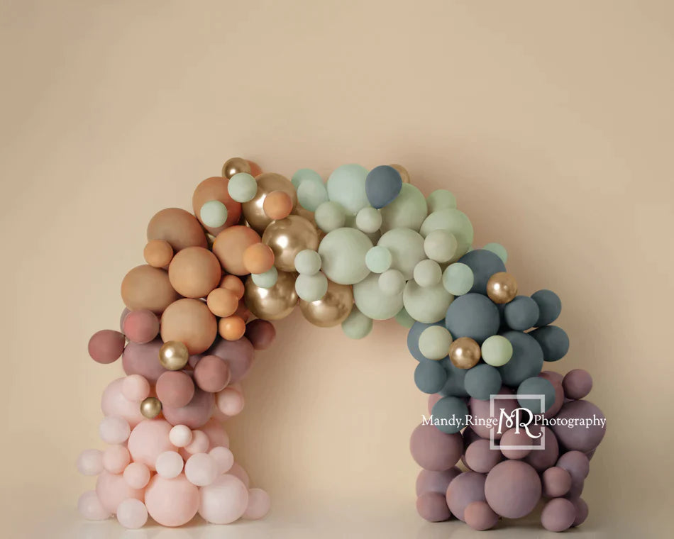 Kate Matte Rainbow Boho Backdrop Balloon Arch L 7x5ft (only ship to Canada)