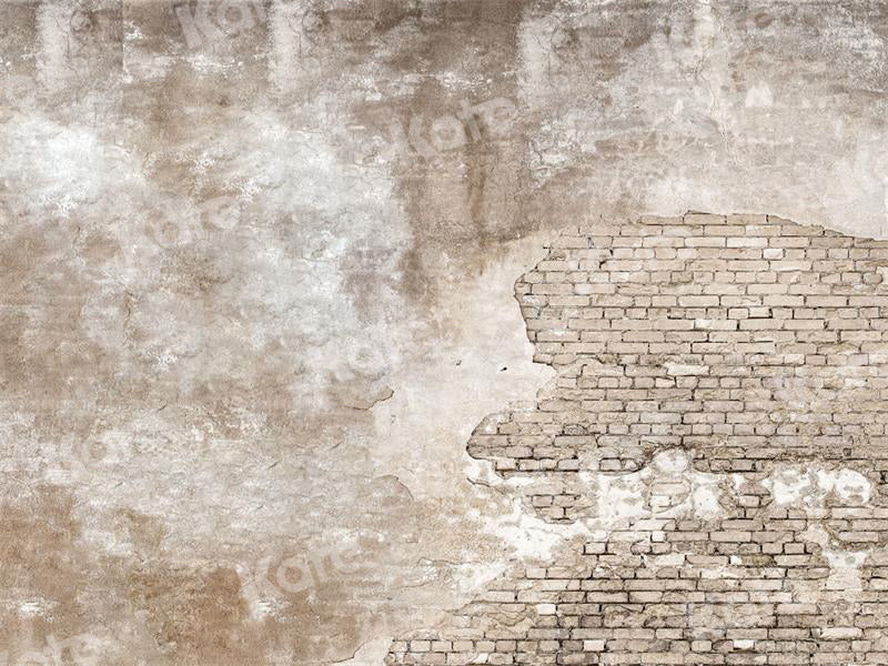 Shabby Retro Brick Wall Achtergrond voor Fotografie