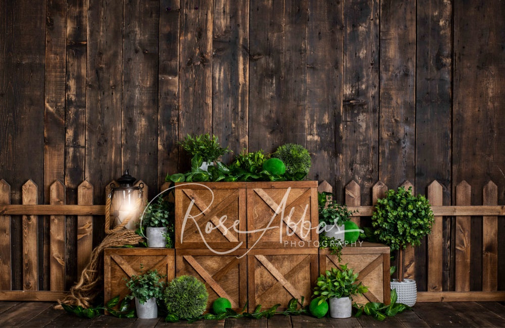 Kate Spring Garden Backdrop Dark Walls for Photography Designed By Rose Abbas