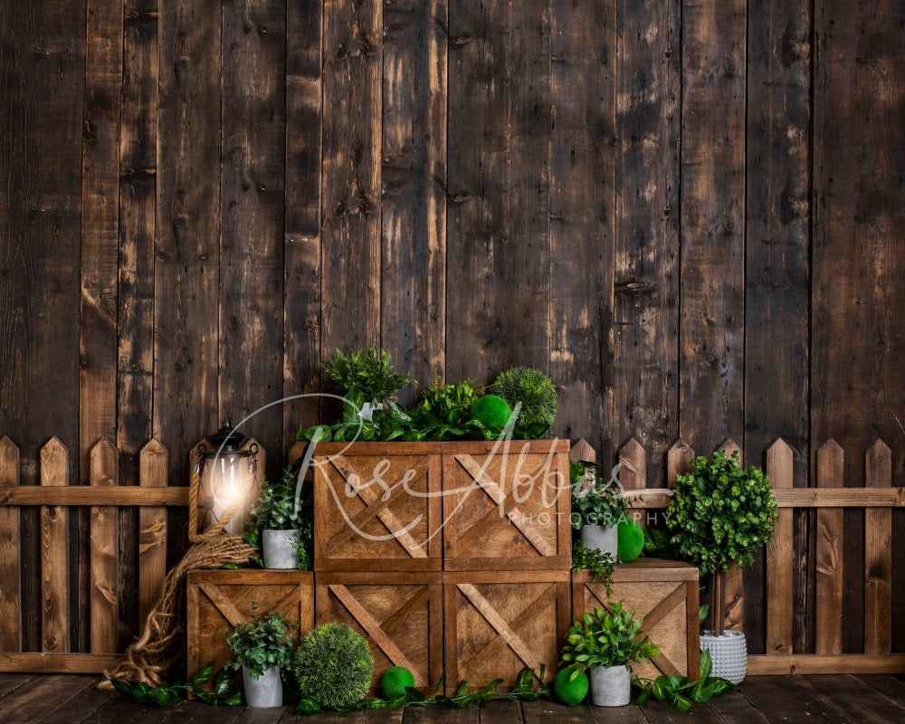 Kate Spring Garden Backdrop Dark Walls for Photography Designed By Rose Abbas