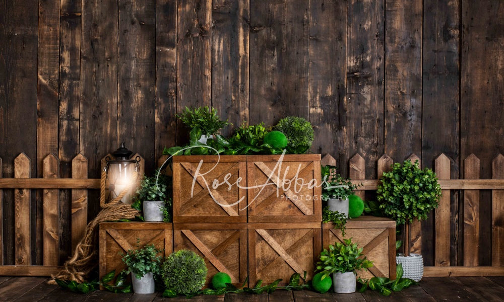 Kate Spring Garden Backdrop Dark Walls for Photography Designed By Rose Abbas