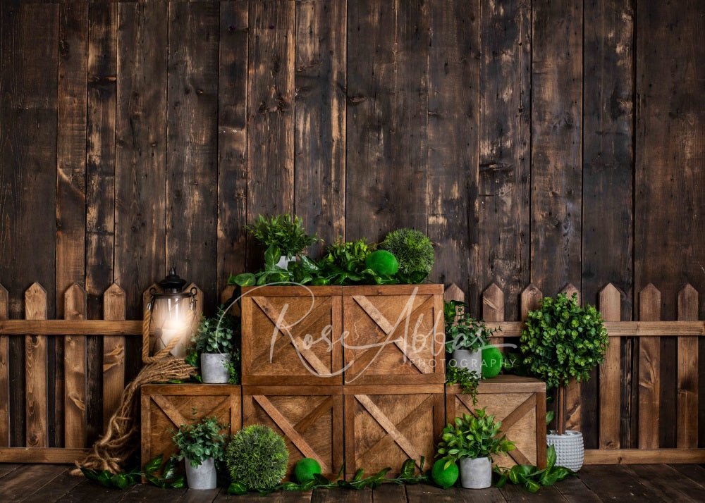 Kate Spring Garden Backdrop Dark Walls for Photography Designed By Rose Abbas