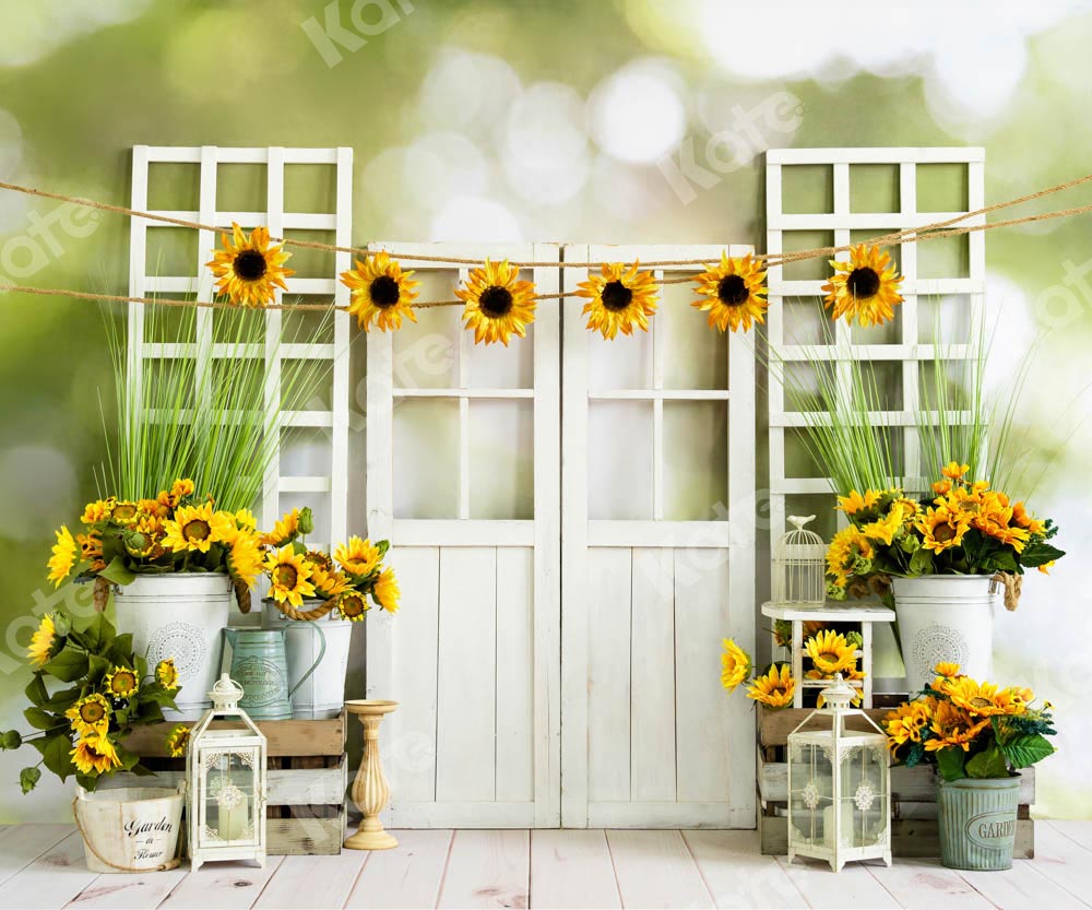 Kate Sunflowers Window Summer Backdrop Designed by Emetselch