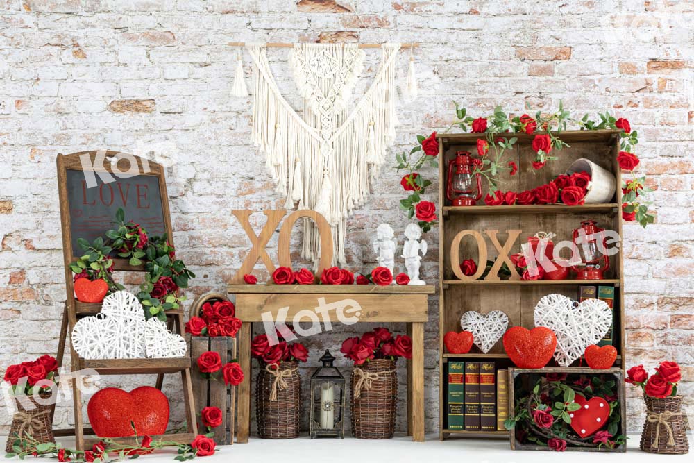 Kate Valentine's Day Backdrop Love XOXO Designed by Emetselch