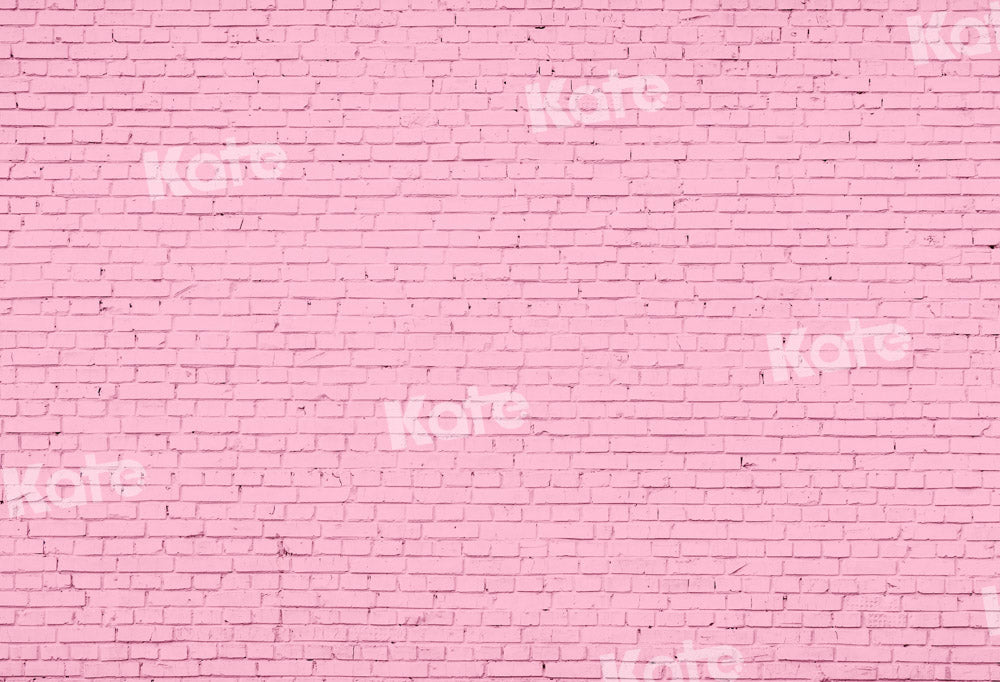 Kate Valentine's Day Backdrop Pink Brick Wall for Photography