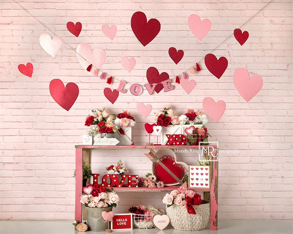 Sfondo d'amore per San Valentino progettato con cuore da Mandy Ringe Photography
