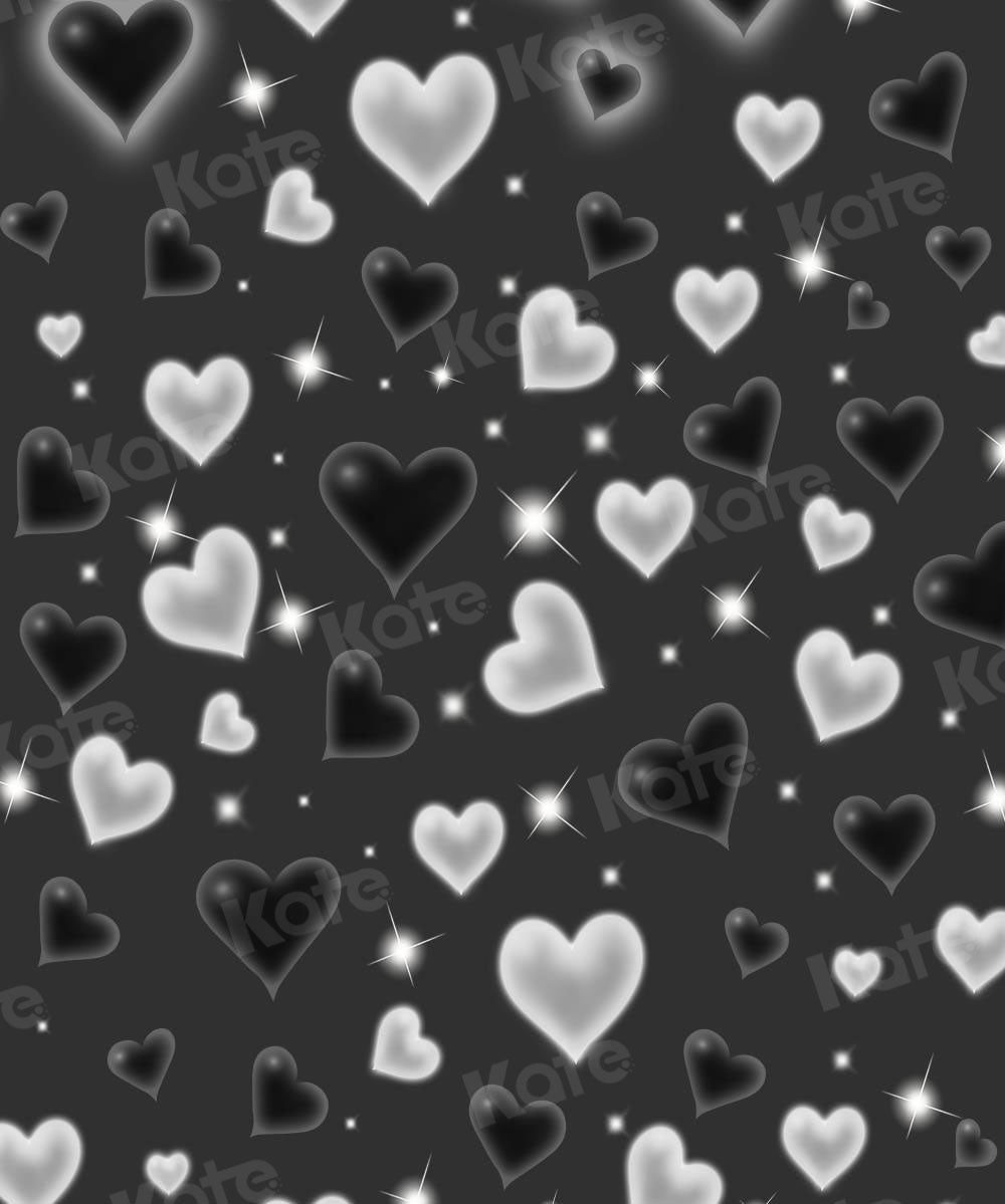 Kate 80 90's Black Valentine Backdrop Sweet Heart for Photography - Kate Backdrop
