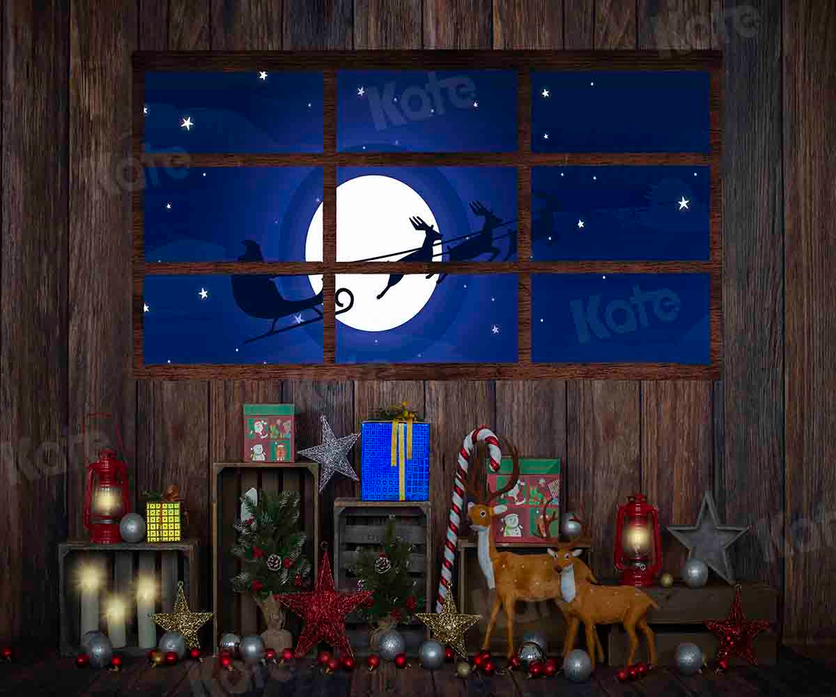 Kate Christmas Gift Star Night Backdrop Designed by Emetselch - Kate Backdrop