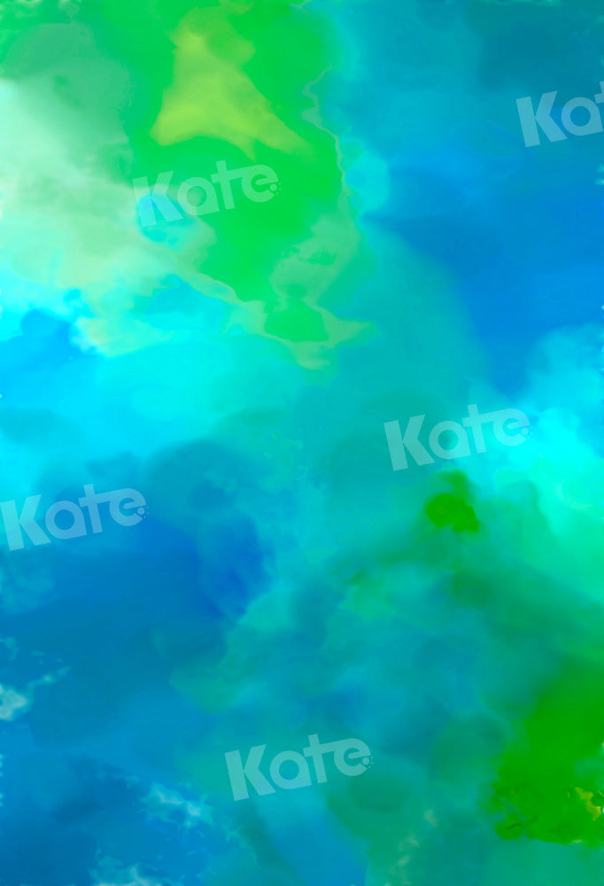 Kate Color Abstract Backdrop Blue Green Designed by Kate Image - Kate Backdrop