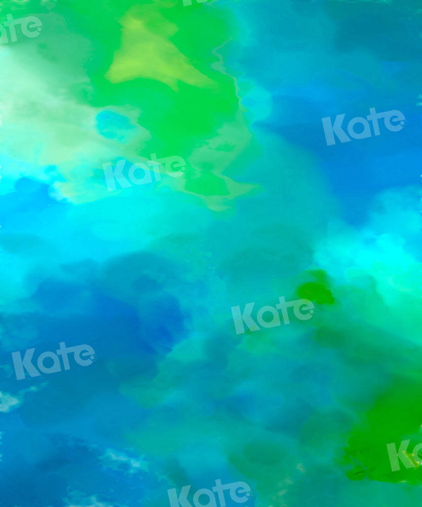 Kate Color Abstract Backdrop Blue Green Designed by Kate Image - Kate Backdrop