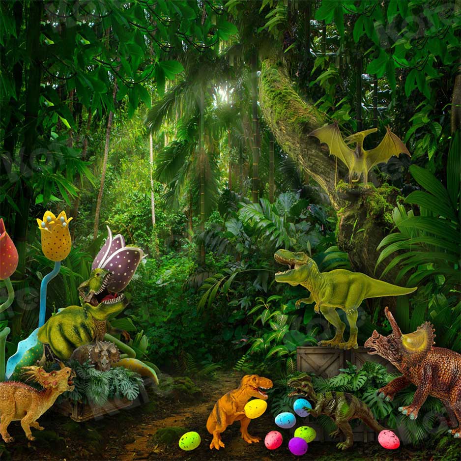Kate Jungle Dinosaur Backdrop Green for Photography - Kate Backdrop