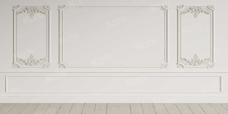 Kate Milky White Gray Doors With Floor Backdrop for Photography - Kate Backdrop