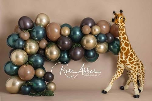 Kate Giraffe Balloons Backdrop Designed By Rose Abbas - Kate Backdrop