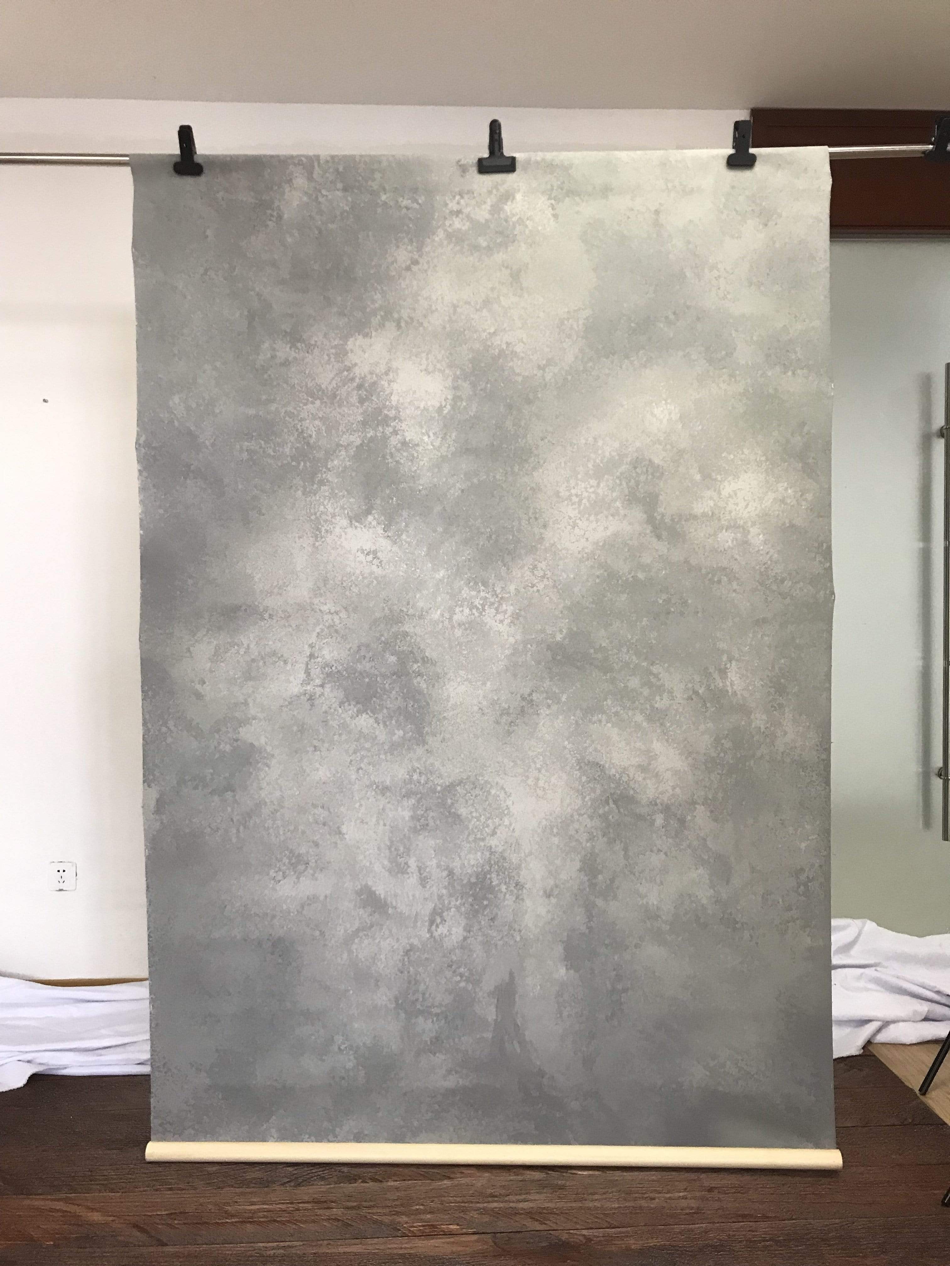 Kate 5x7ft Hand Painted Abstract Texture Cold Gray Backdrops