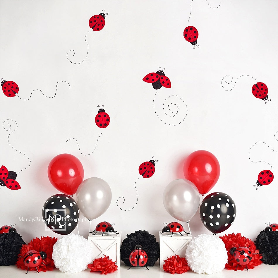 Ladybug Glitter Backdrop, Birthday Party Decorações, Baby Girls