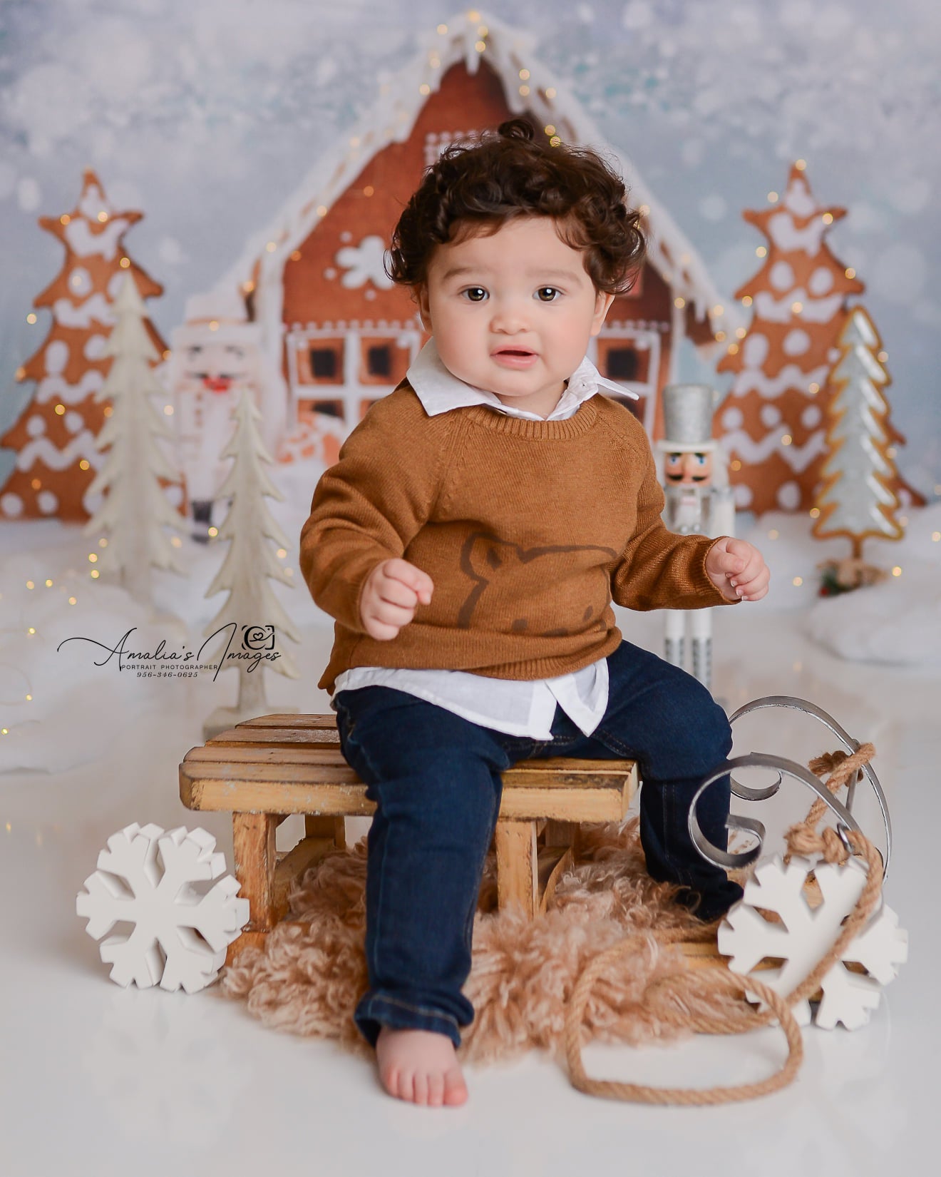 Hot Cocoa/Gingerbread factory Photography Prop 6-12 months