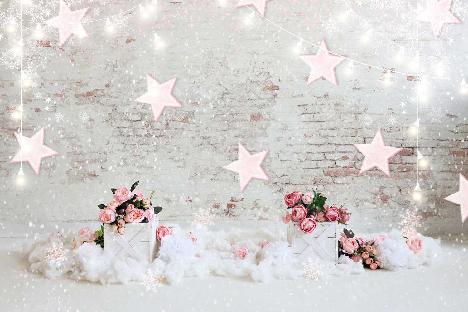 Pink Fluff Photography Backdrop | Vintage Cake Photo Backdrops