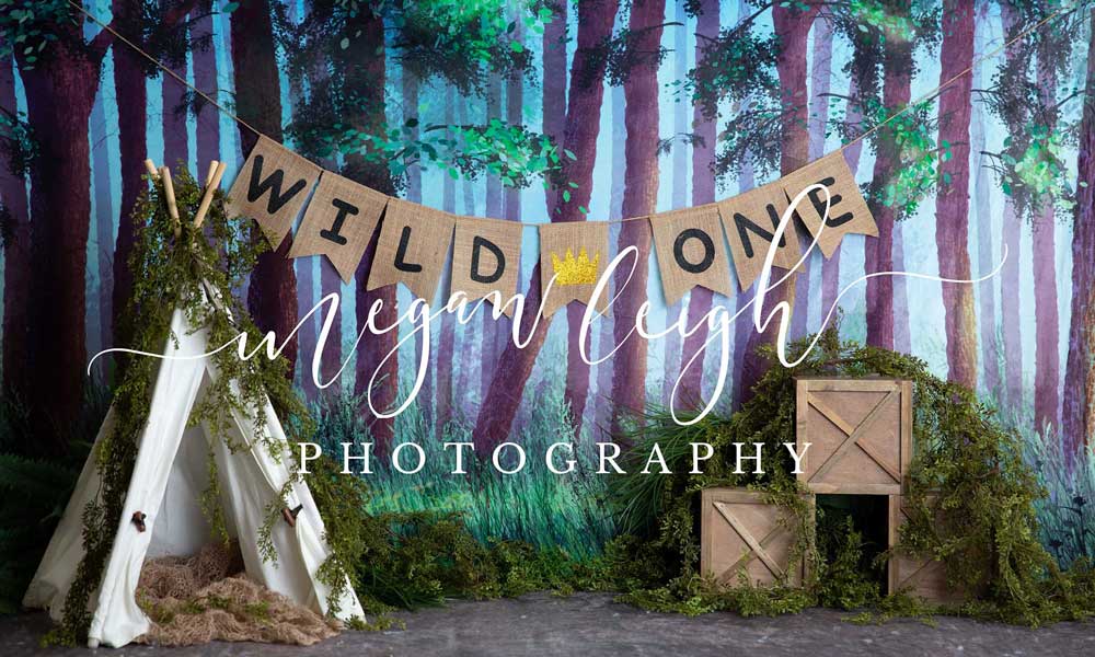 Kate Summer Forest Backdrop Wild One Designed by Megan Leigh Photography - Kate Backdrop