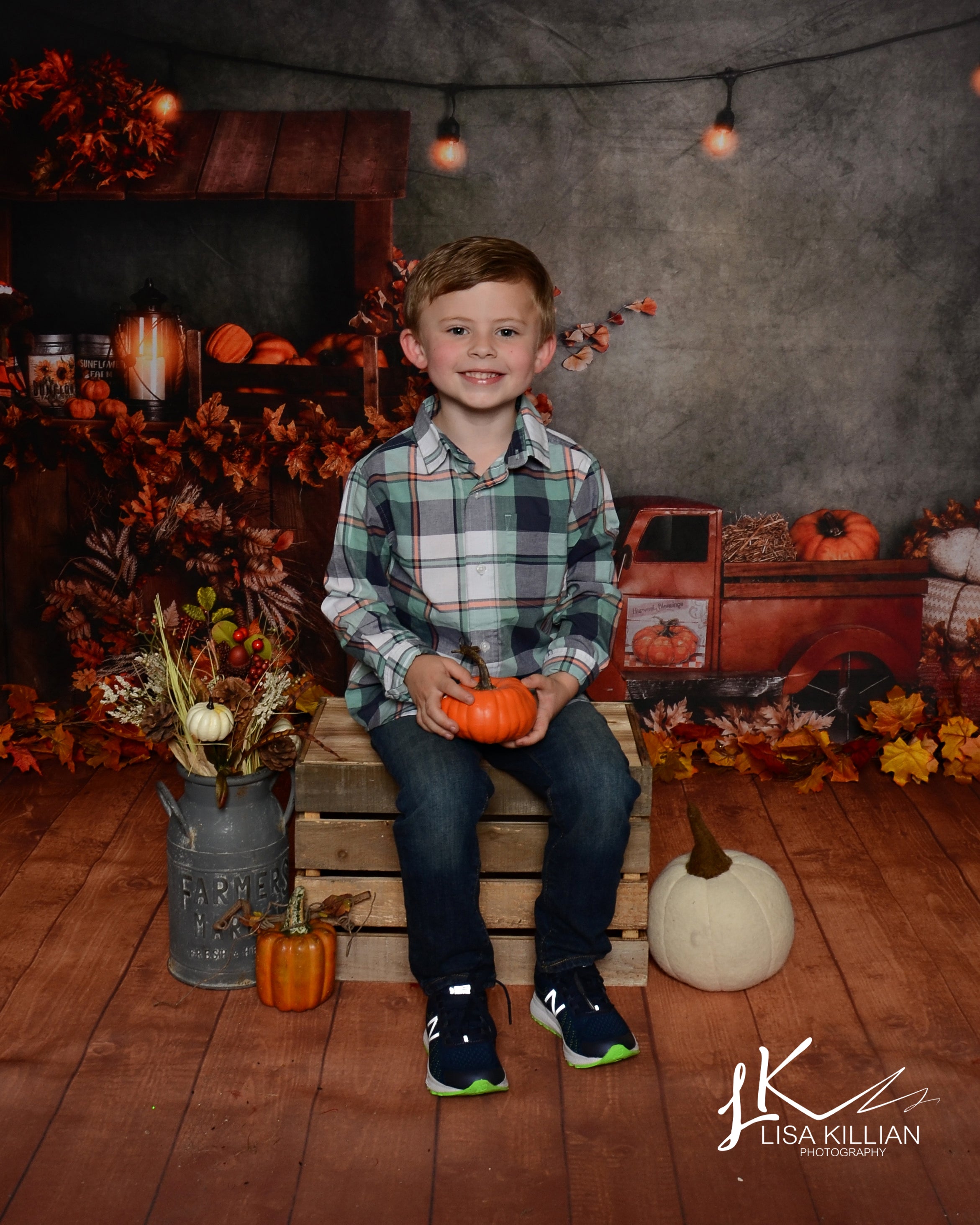 Kate Thanksgiving Fall Market With Truck Backdrop Designed By Rose Abbas - Kate Backdrop