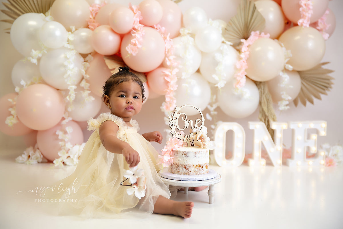 Kate Peach Floral Garland Backdrop for Photography